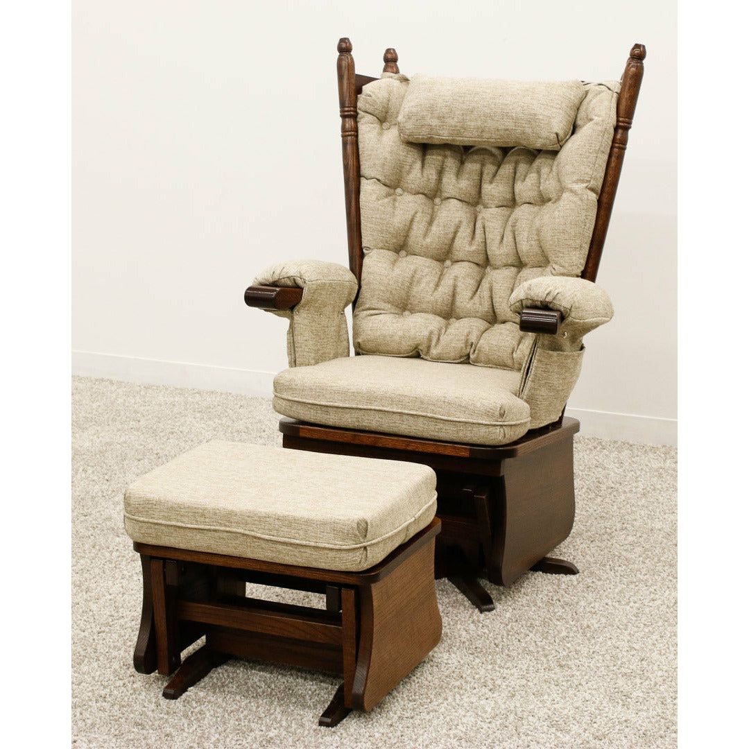 Traditional Swivel Glider Rocker & Ottoman