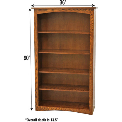 Shaker Solid Wood Bookcase, 60"