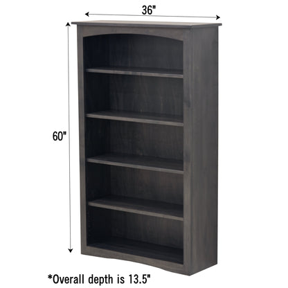 Shaker Solid Wood Bookcase, 60"