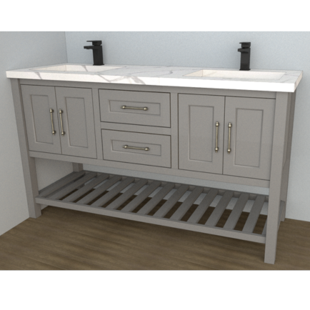 Farmhouse 60" Double Bowl Vanity