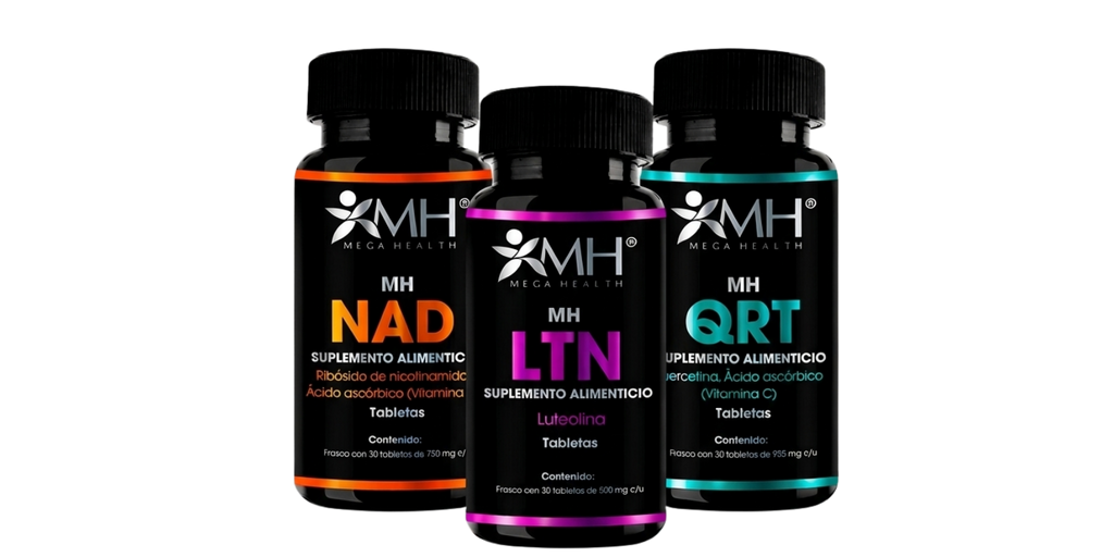 MH BIOHAKIT | LTN (Luteolina); NAD (Ribósido de nicotinamida y Vitamina C); QRT (Quercitina y vitamina C))