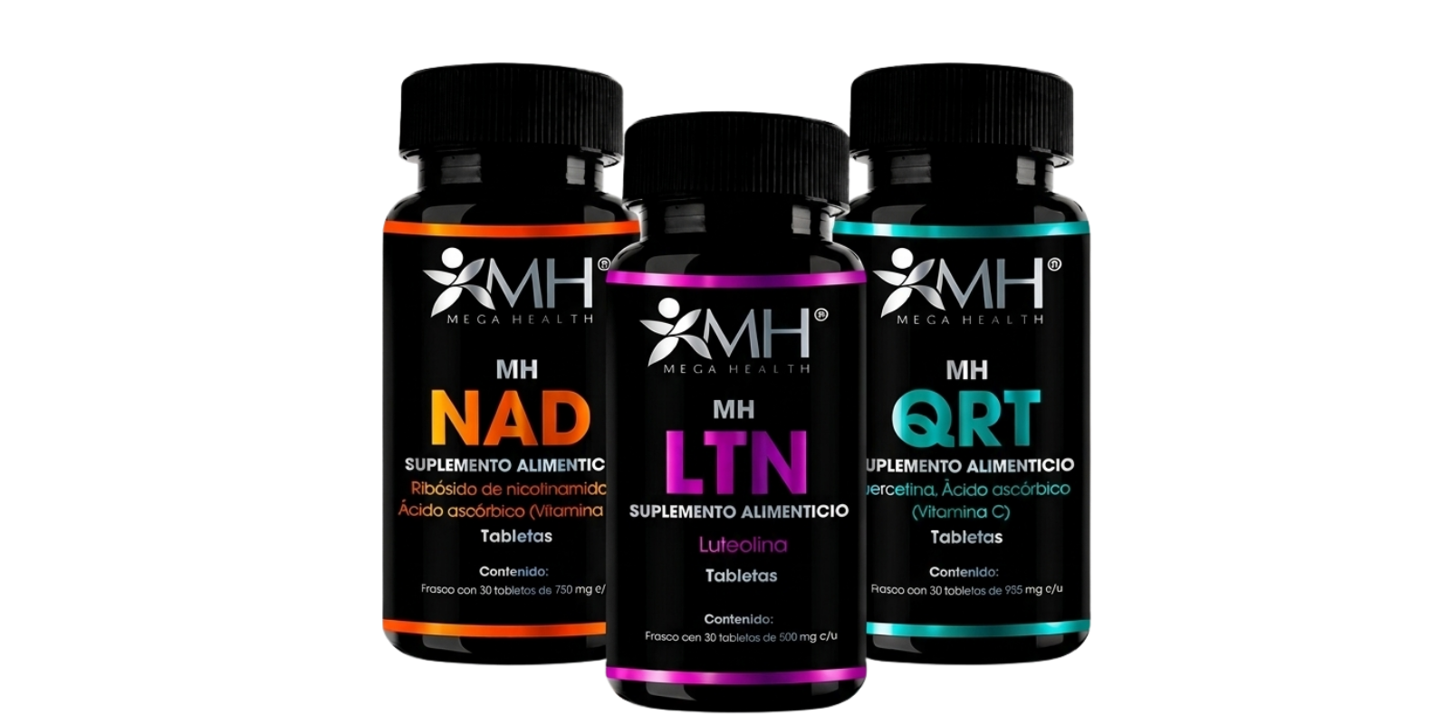 BIOHAKIT | LTN (Luteolina); NAD (Ribósido de nicotinamida y Vitamina C); QRT (Quercitina y vitamina C)