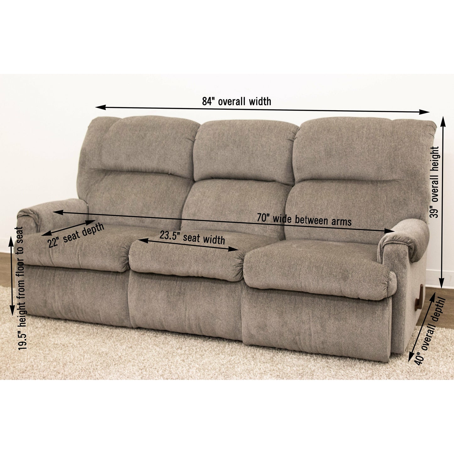 Casey Reclining Sofa - SHOWROOM MODEL