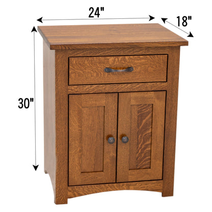 Craftsman Mission 1-Drawer, 2-Door Nightstand