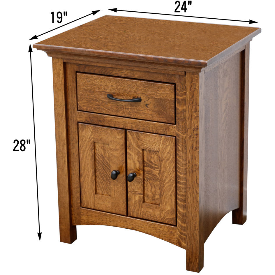 DCF Mission 1-Drawer, 2-Door Nightstand