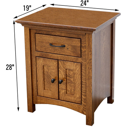 DCF Mission 1-Drawer, 2-Door Nightstand