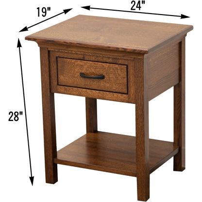 DCF Mission 1-Drawer, Open Nightstand