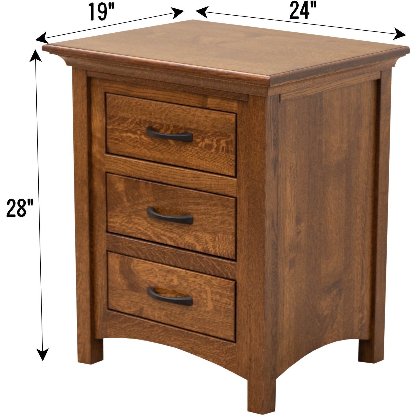 DCF Mission 3-Drawer Nightstand