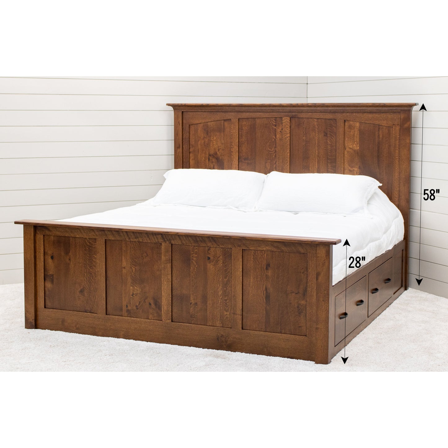 DCF Mission Wood Panel Storage Platform Bed