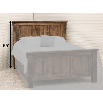 DCF Roughsawn Solid Wood Straight Headboard Only