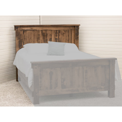 DCF Roughsawn Solid Wood Straight Headboard Only