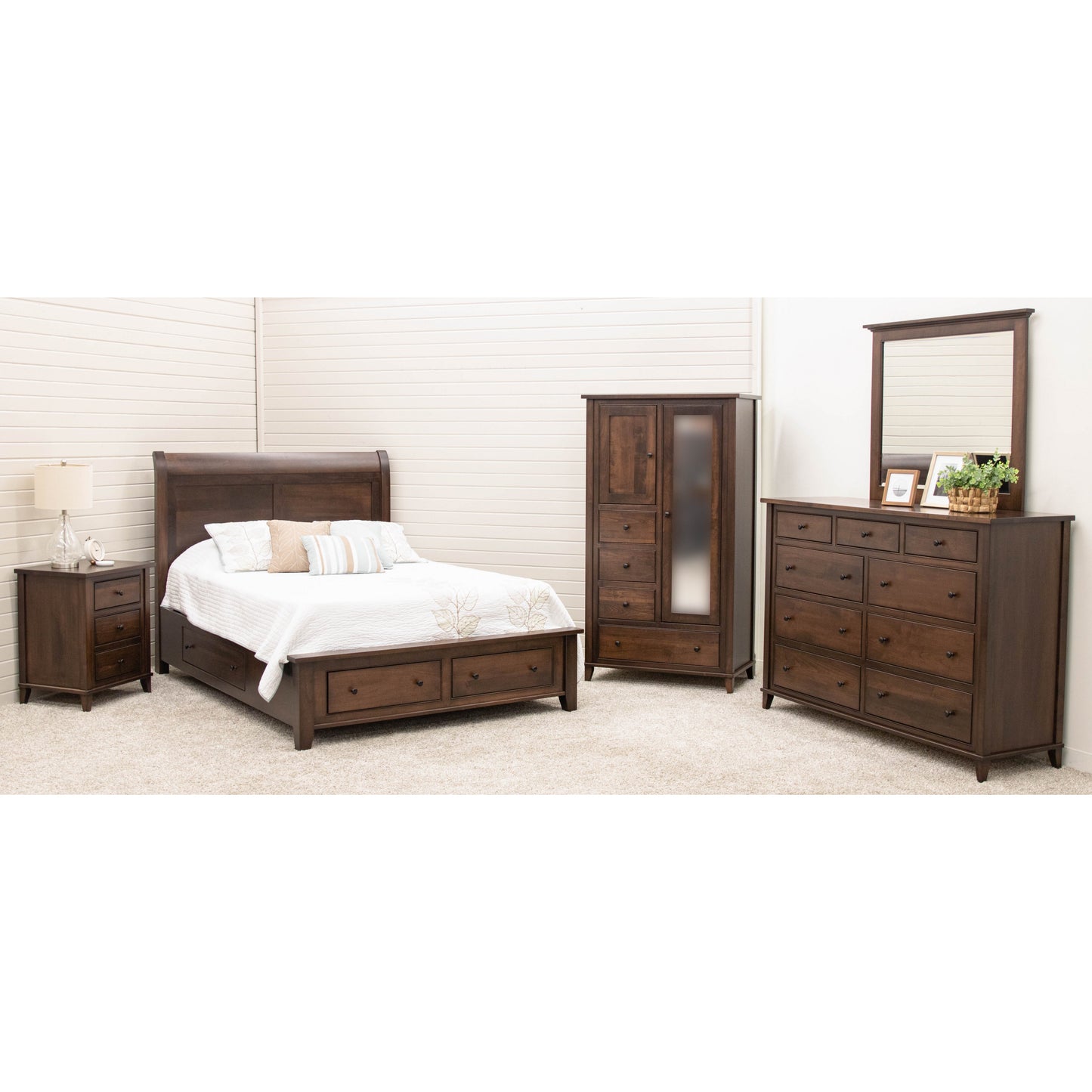 Denali Avondale Sleigh Storage Platform Bed