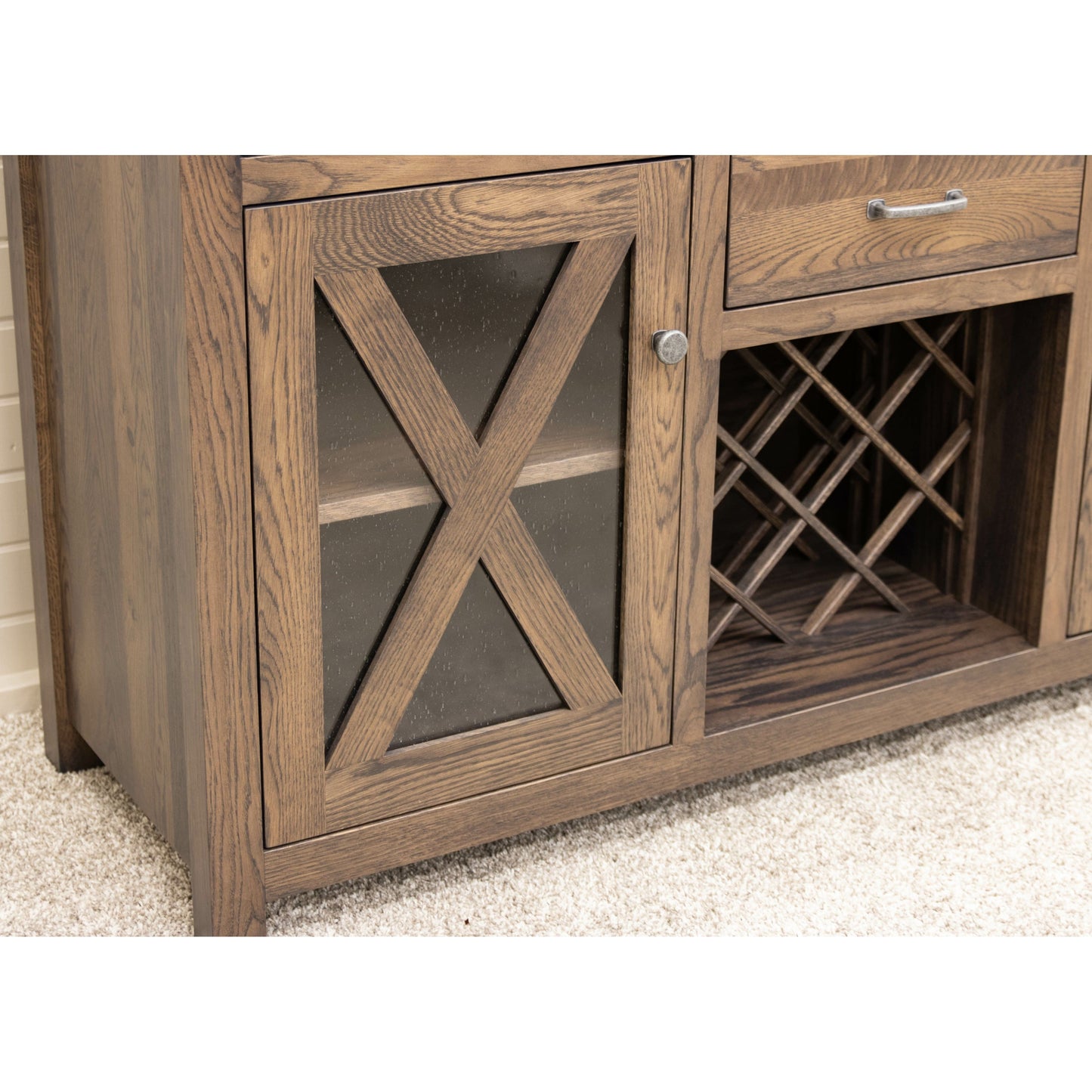 Farmhouse Wine Buffet with Hutch Topper - OVERSTOCK DISCOUNT