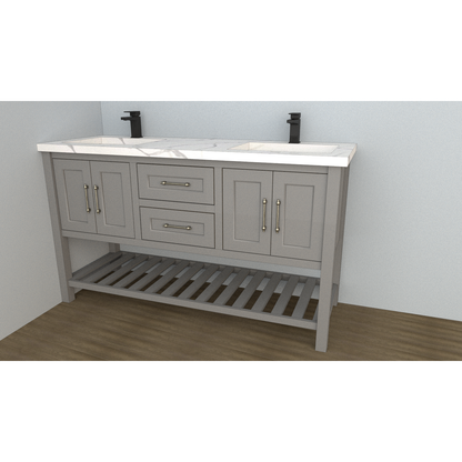 Farmhouse 60" Double Bowl Vanity