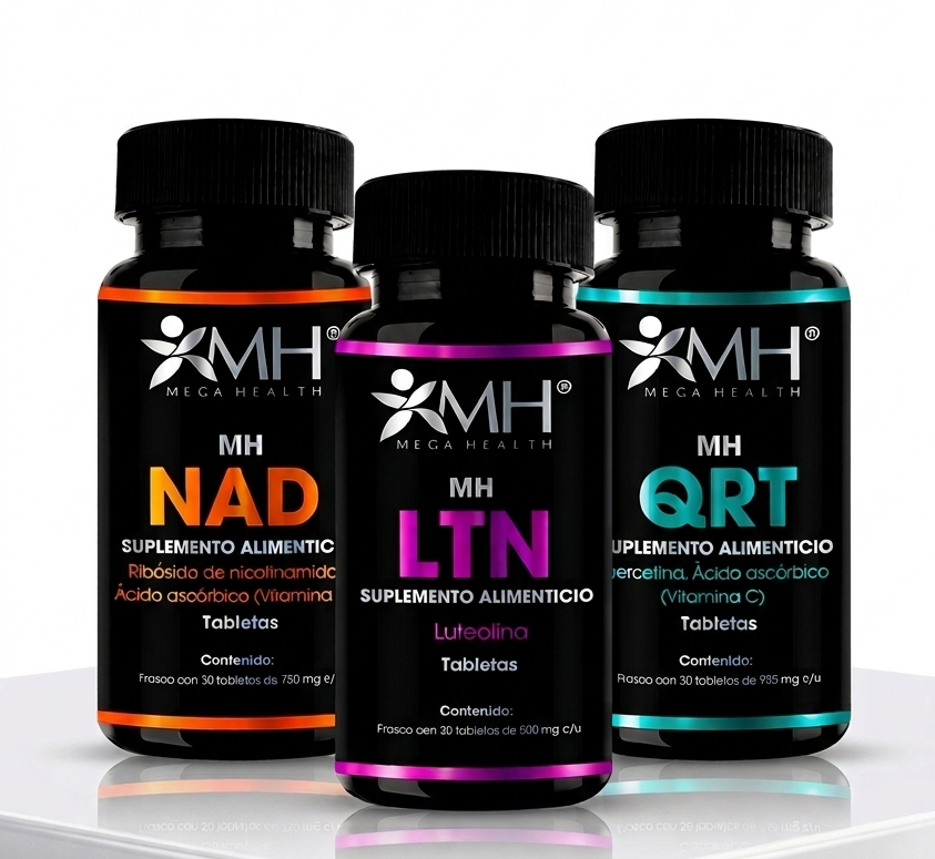 BIOHAKIT | LTN (Luteolina); NAD (Ribósido de nicotinamida y Vitamina C); QRT (Quercitina y vitamina C)