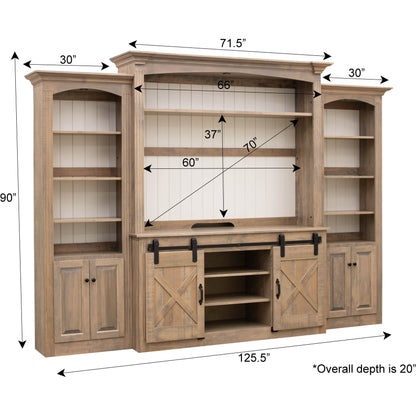 Hampton Barn Door Entertainment Center