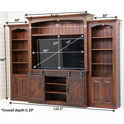 Hampton Barn Door Entertainment Center