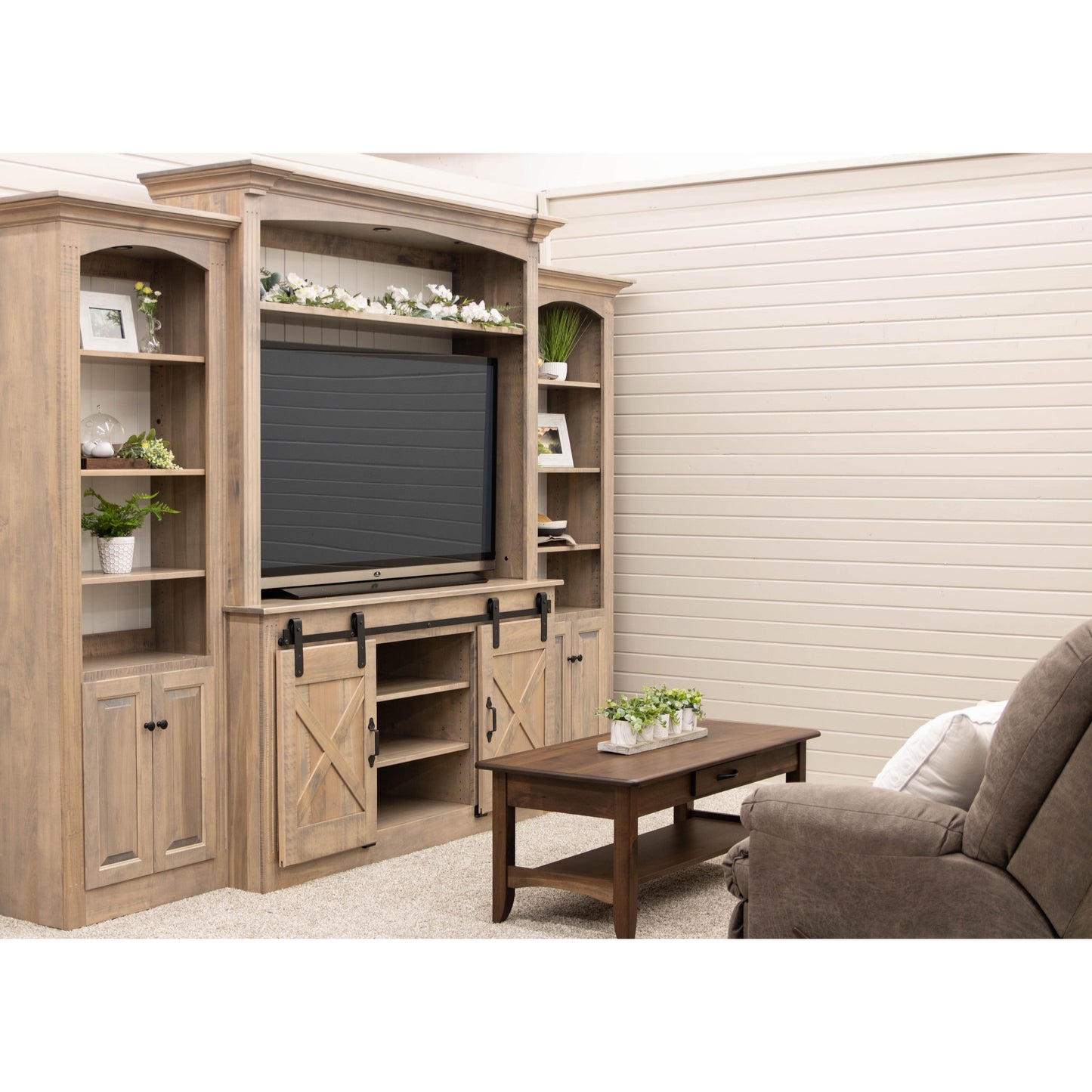 Hampton Barn Door Entertainment Center