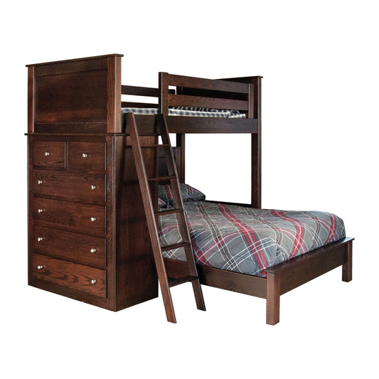 Jordan Twin Over Full Loft Bed with Ladder