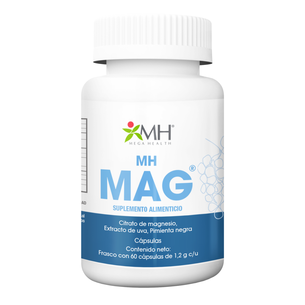 MH MAG® | Citrato de magnesio, extracto de uva (Vitis vinífera L.), pimienta negra (Piper nigrum)Ciencia y Optimización Celular