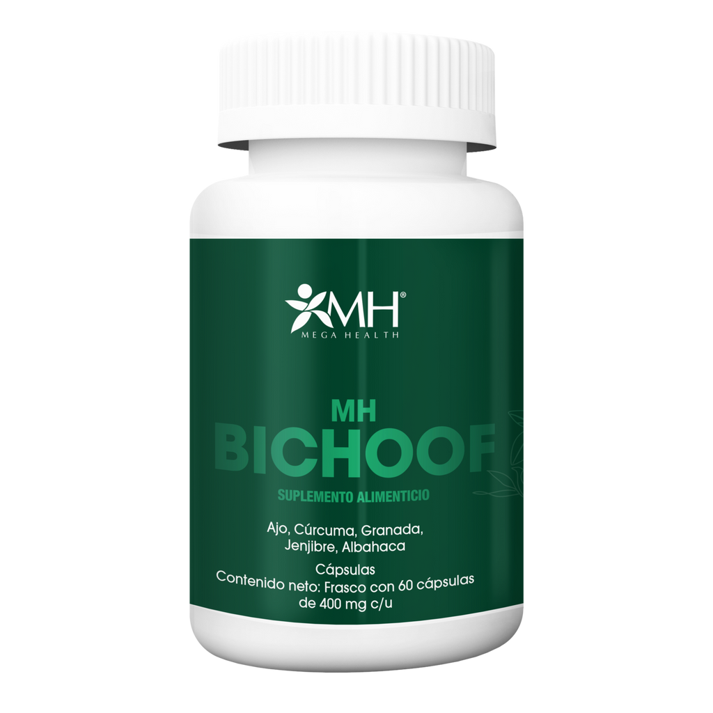 MH BICHOOF | Ajo, Cúrcuma, Granada, Jengibre, Albahaca, Papaya, Clavo molido, Canela
