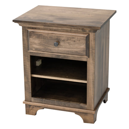 Miranda 1-Drawer, Open Nightstand