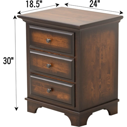 Miranda 3-Drawer Nightstand