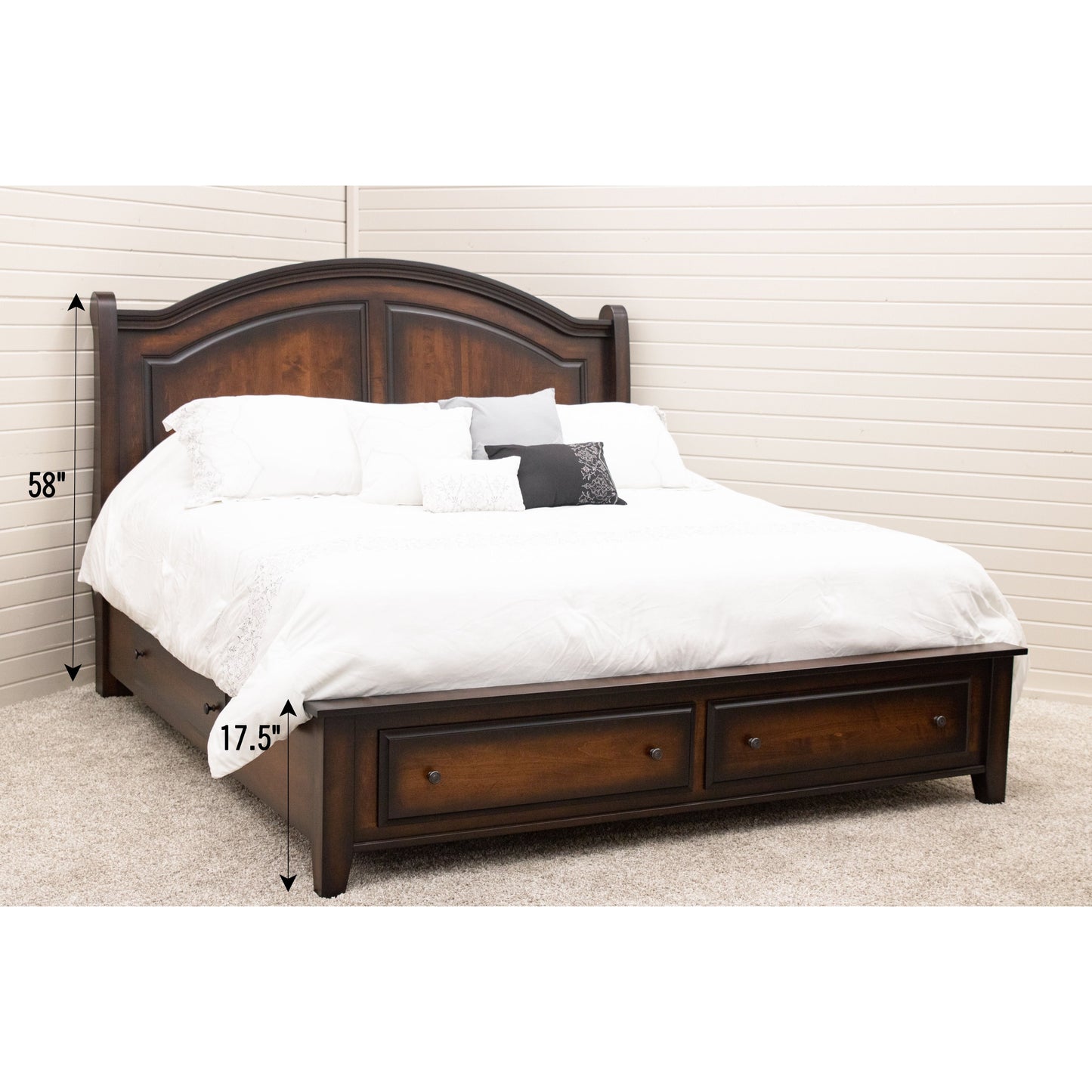 Miranda Sleigh Storage Platform Bed