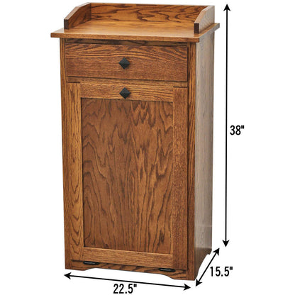 Mission Dry Sink Wood Trash Bin