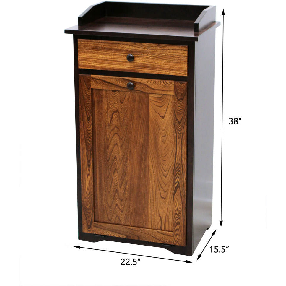 Mission Dry Sink Wood Trash Bin