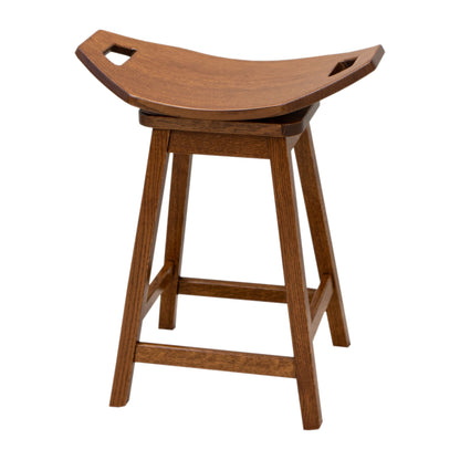 24" Mission Swivel Saddle Bar Stool