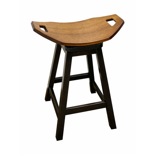 24" Mission Swivel Saddle Bar Stool