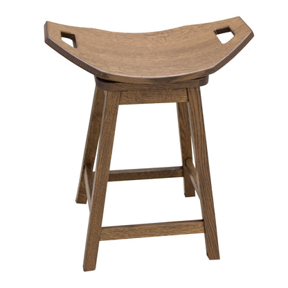 24" Mission Swivel Saddle Bar Stool