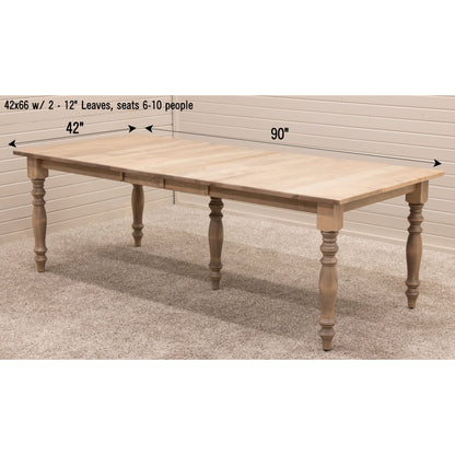 Modern Farm Leg Extending Dining Table