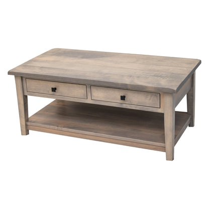 Riverton Rustic Rectangle Open Coffee Table