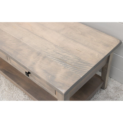 Riverton Rustic Rectangle Open Coffee Table