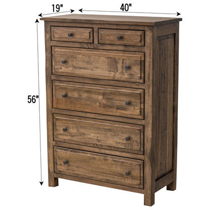 Savannah Rustic 6-Drawer Chest