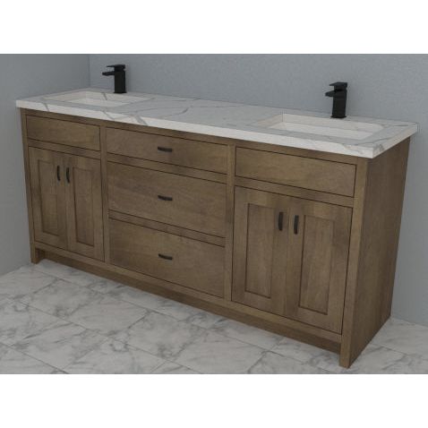 Shaker 72" Double Bowl Vanity