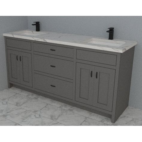 Shaker 72" Double Bowl Vanity