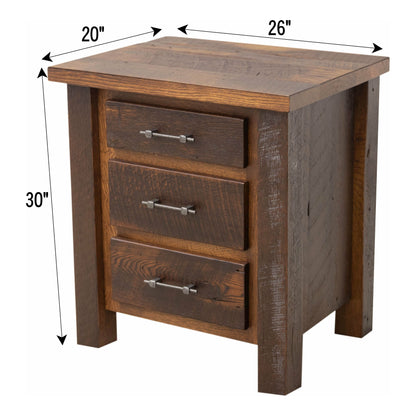 Silverton 3-Drawer Nightstand