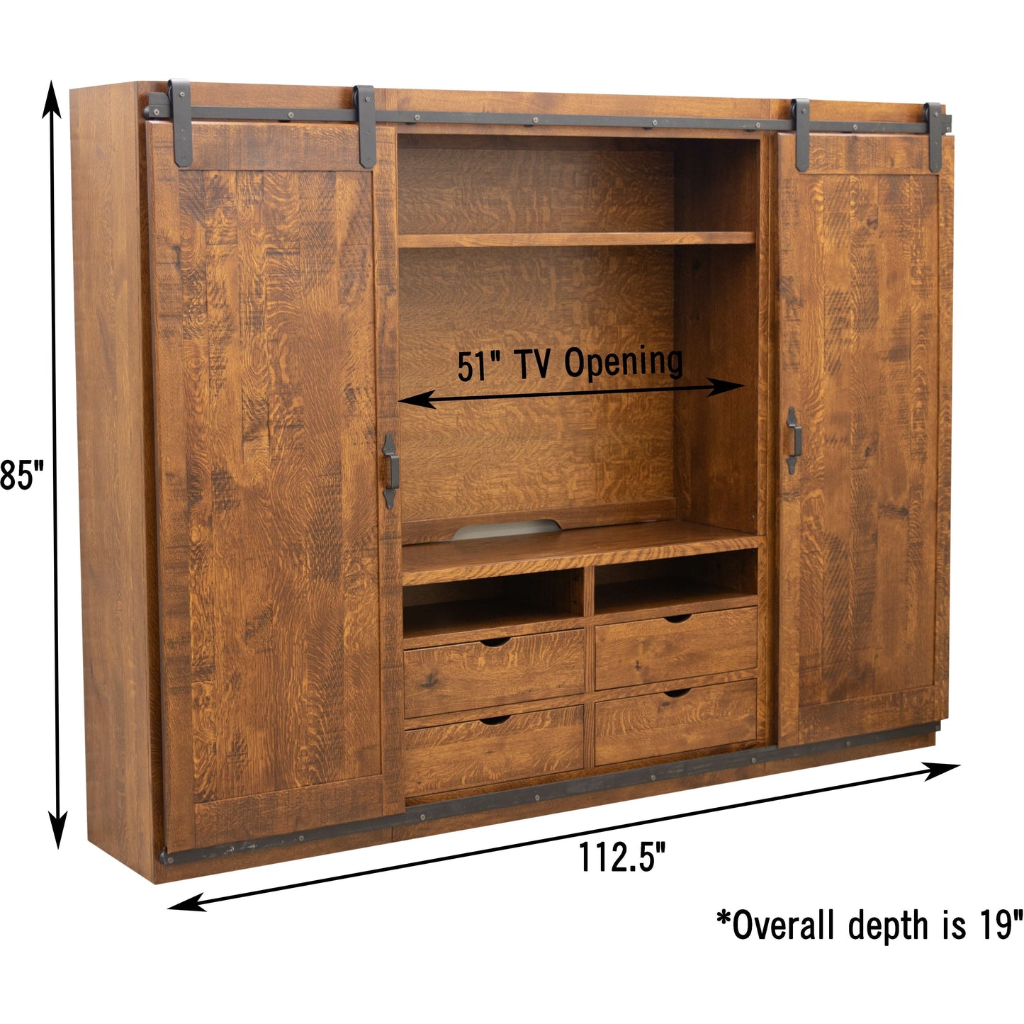 Sliding Barn Door Entertainment Center