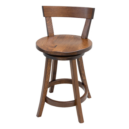 24" Turnstone Swivel Bar Chair with Wood Seat