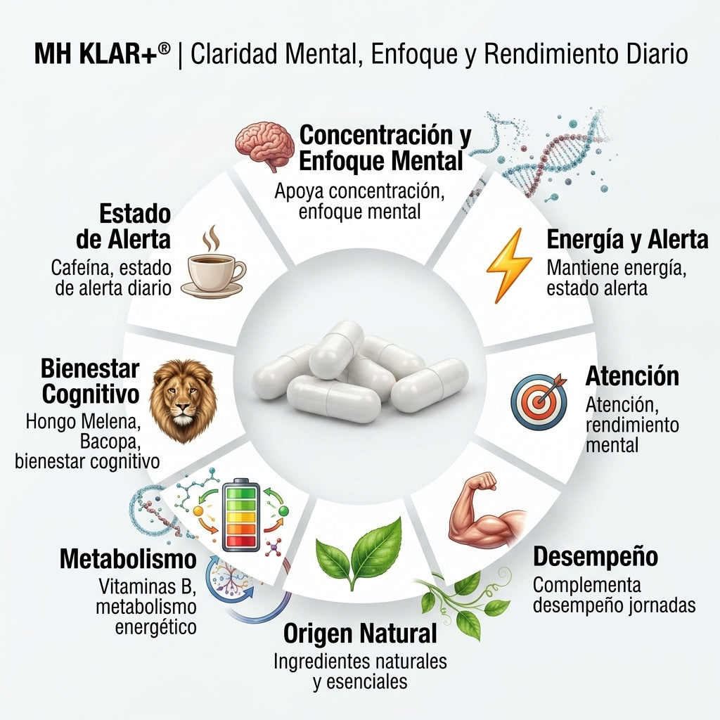 MH KLAR+® | Claridad Mental, Enfoque y Rendimiento Diario